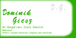 dominik giesz business card